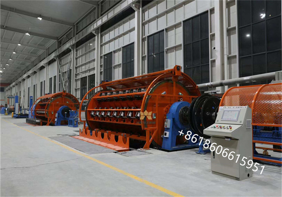 Sert Tipi Düz Çelik Tel Zırhlı Kablo Makinesi 72 Bobbin